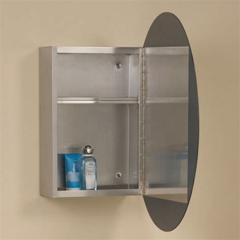 ellipse stainless steel medicine cabinet with oval mirror|Oval Medicine Cabinet Wall Mounted Brushed .